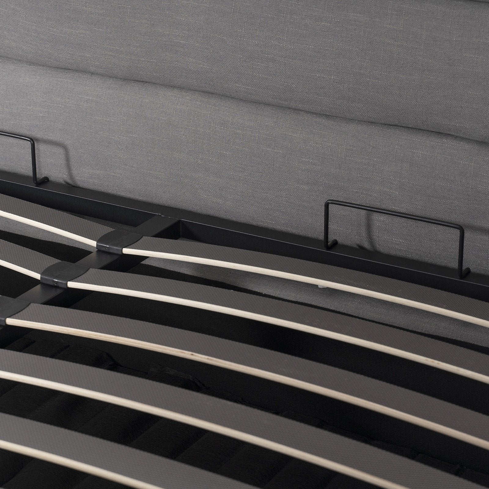 Contemporary Modern Heather Gas Lift Storage Queen Bed Frame - Image 15