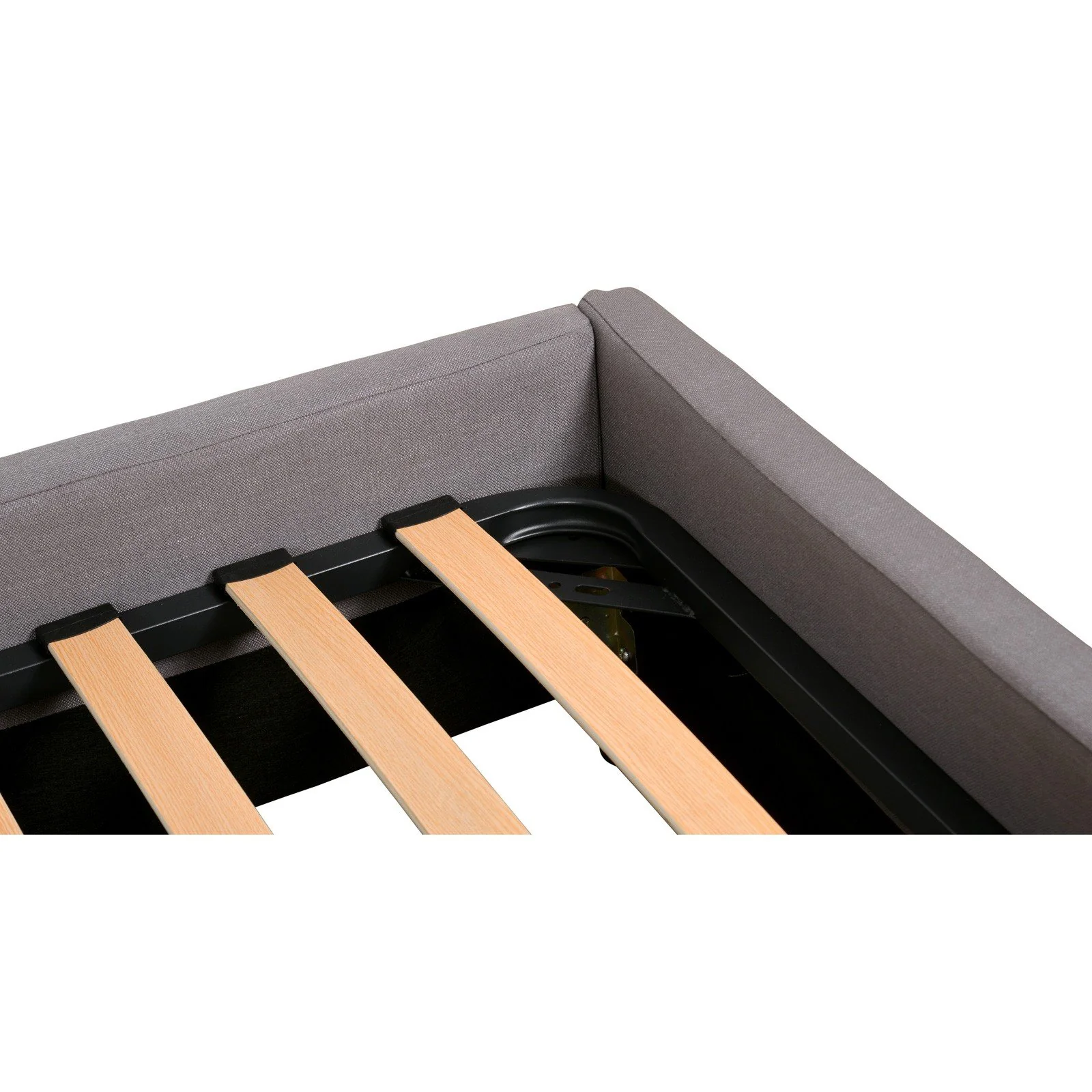 Contemporary Modern Maddy Upholstered Studded Square Queen Bed Frame - Image 13