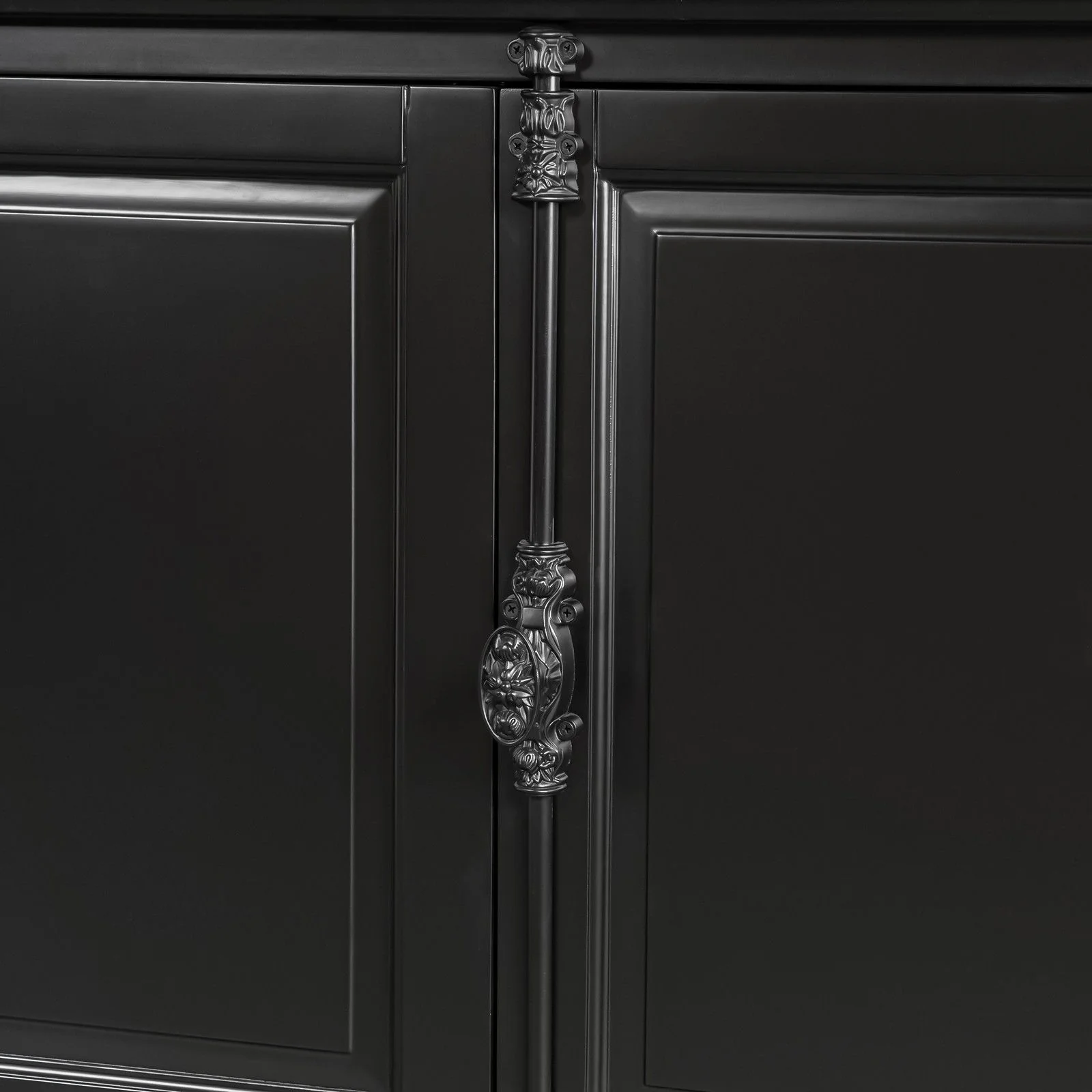 French Provincial Casement Double Glass Door Display Buffet and Hutch Cabinet Bookcase - Image 13