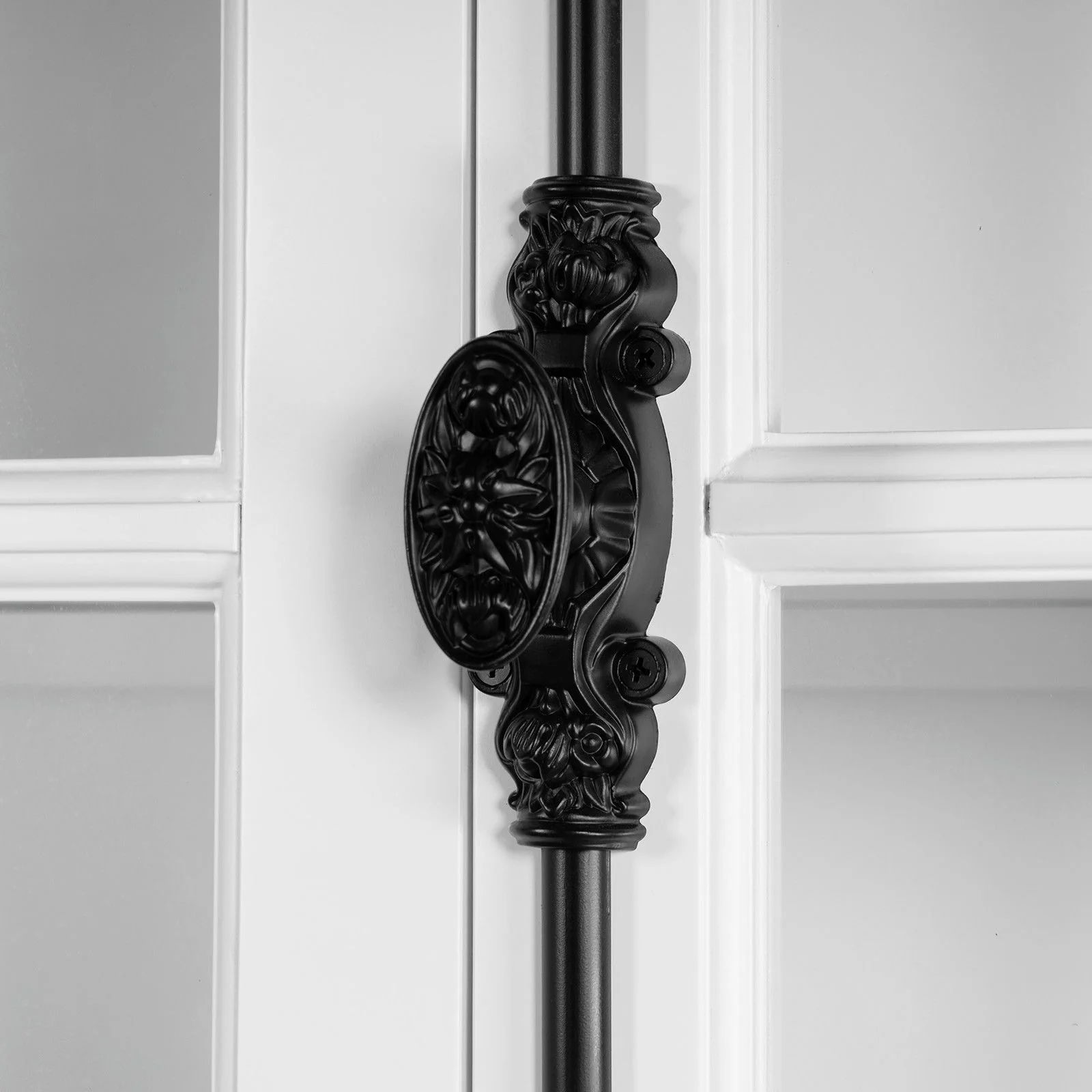 French Provincial Casement Double Glass Door Display Buffet and Hutch Cabinet Bookcase - Image 30