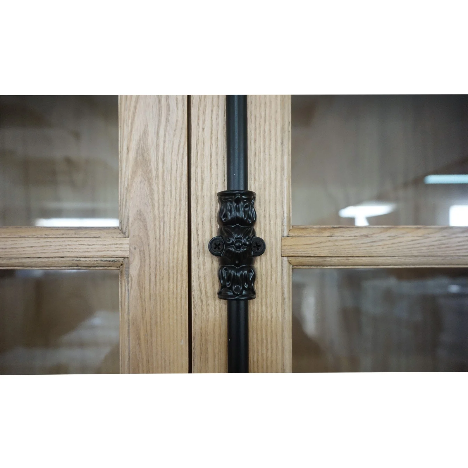 French Provincial Casement Double Glass Door Display Buffet and Hutch Cabinet Bookcase - Image 48