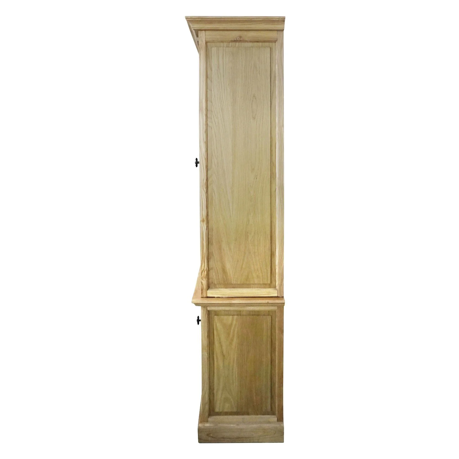 French Provincial Casement Double Glass Door Display Buffet and Hutch Cabinet Bookcase - Image 57