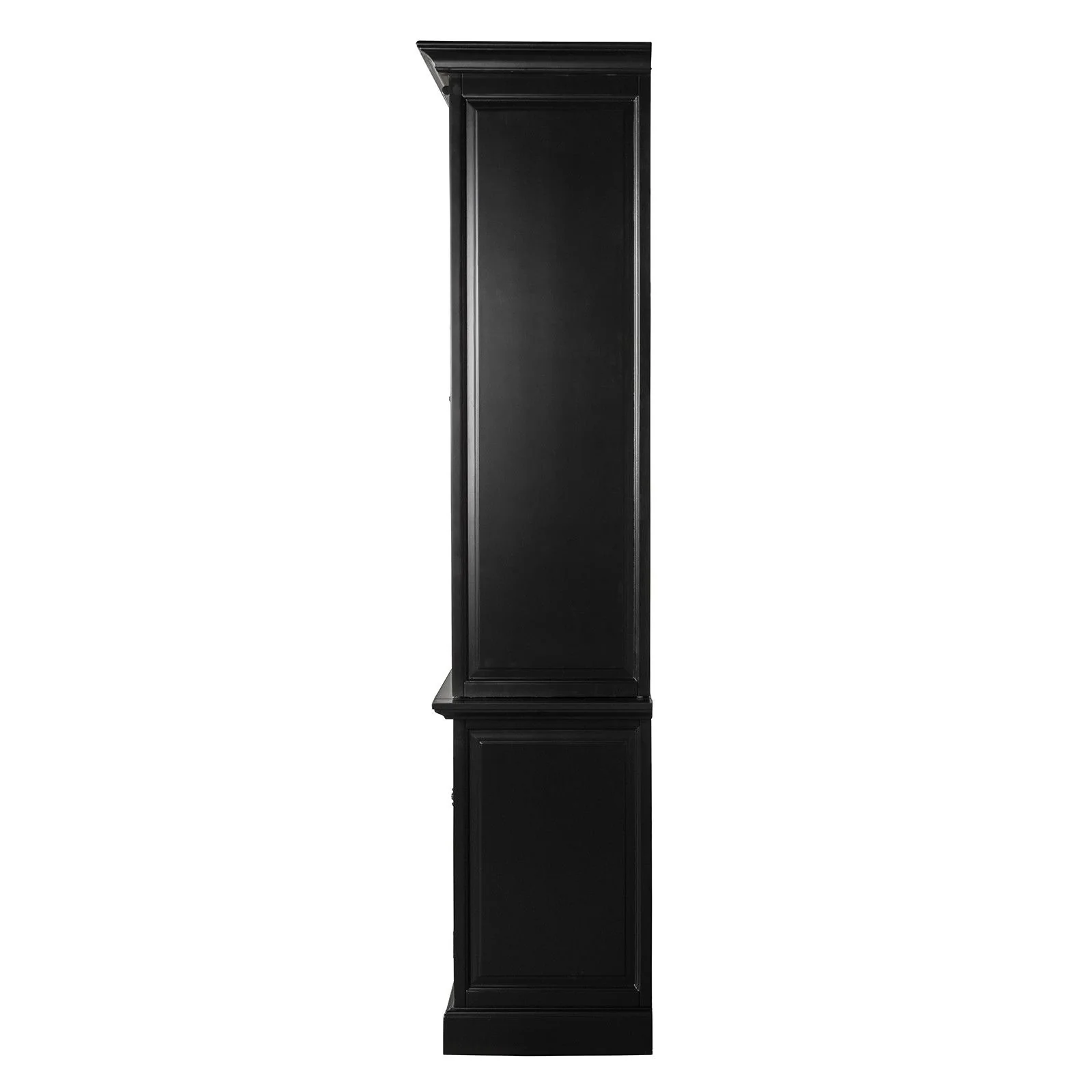 French Provincial Casement Double Glass Door Display Buffet and Hutch Cabinet Bookcase - Image 9