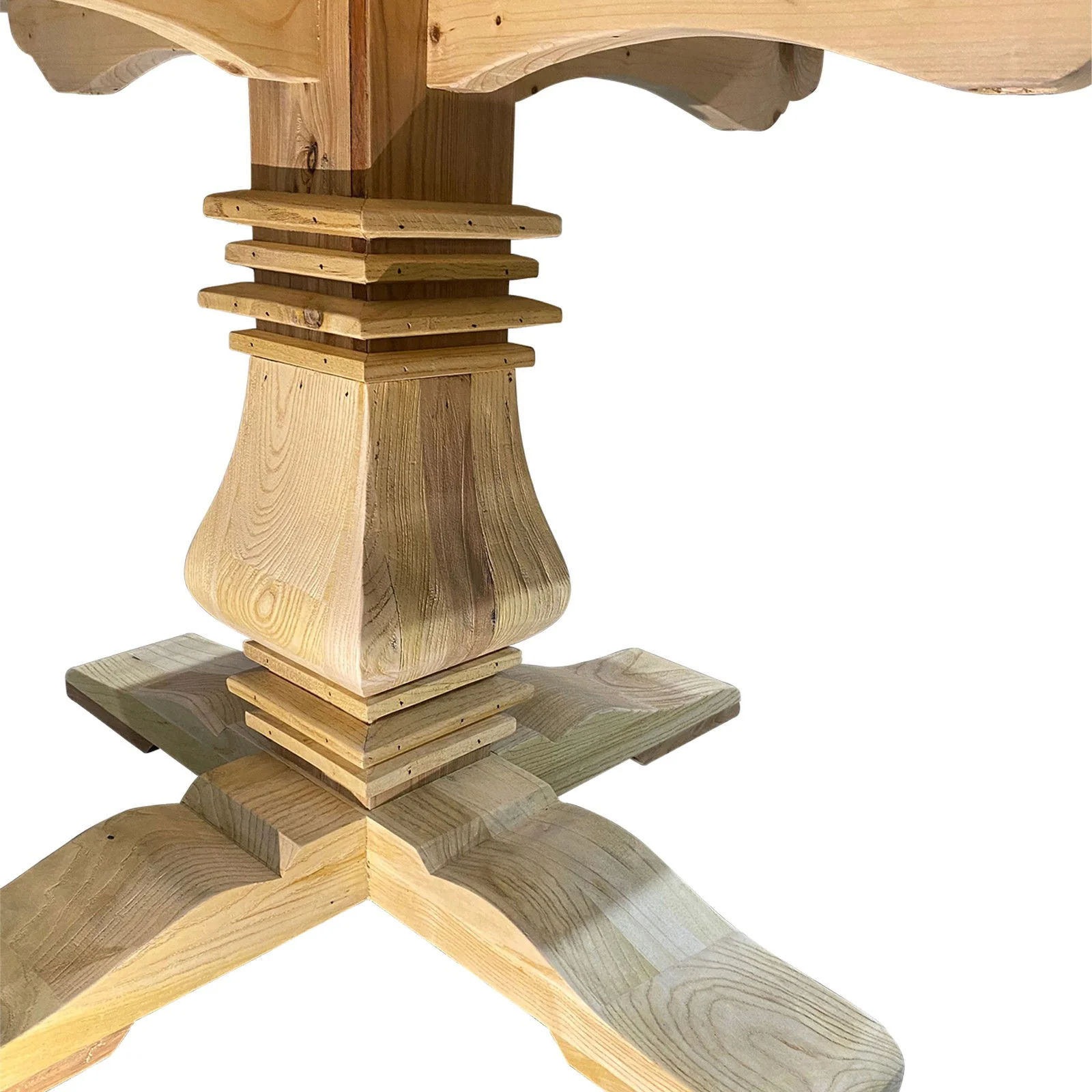French Provincial Chateau Pedestal Square Dining Table - Image 12