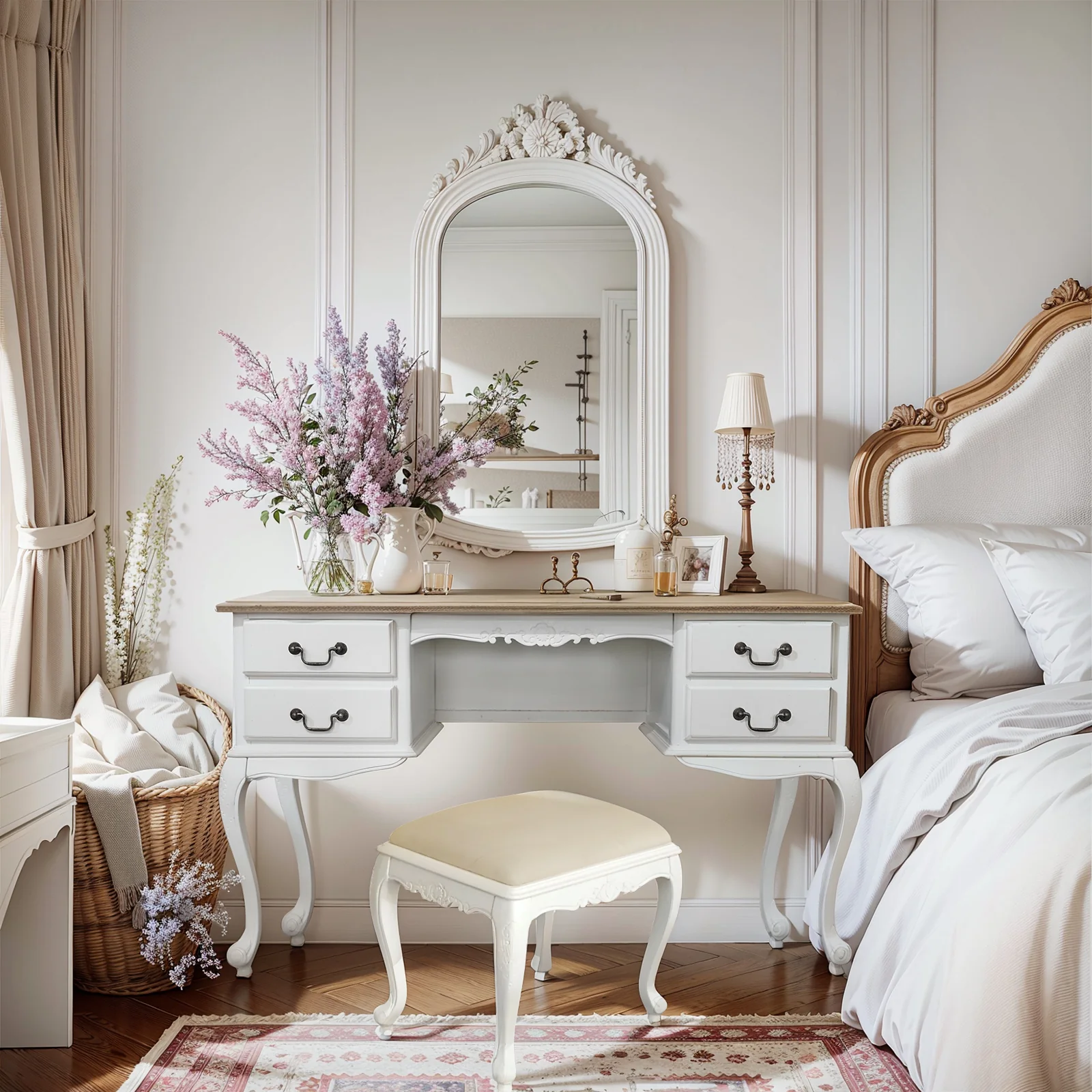French Provincial Louis Dressing Table Set