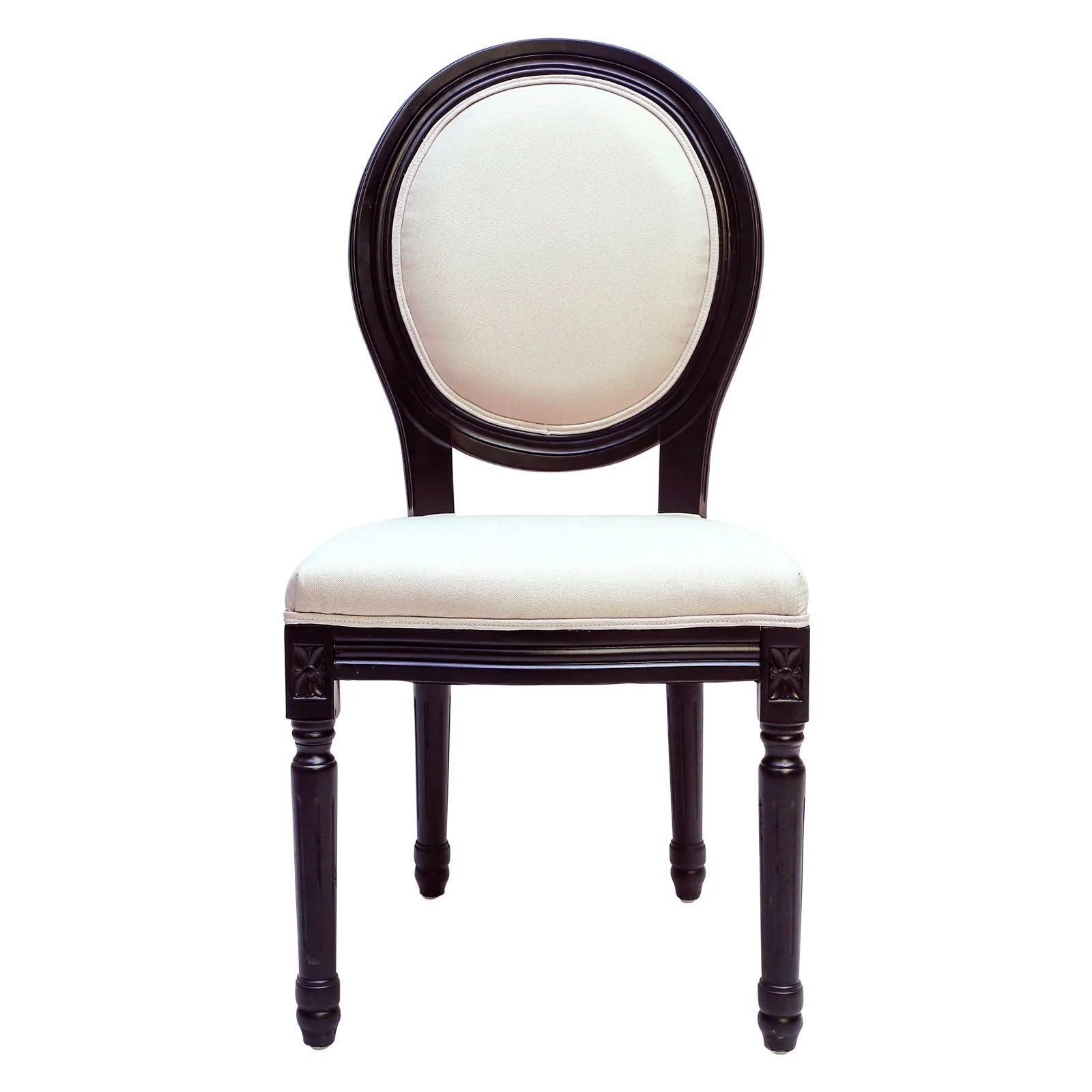 French Provincial Louis Set of 2 Upholstered Dining Chairs (Factory second stock) - Image 2