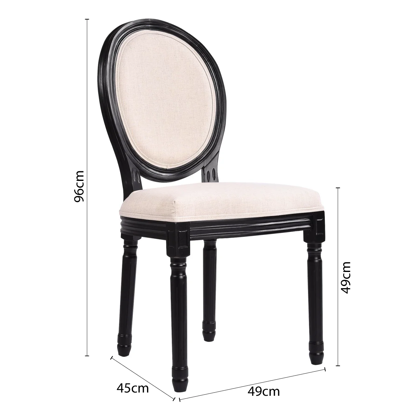 French Provincial Louis Set of 2 Upholstered Dining Chairs (Factory second stock) - Image 8