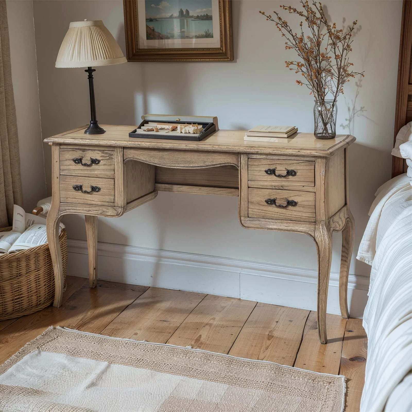 French Provincial Provence Dressing Table - Image 2