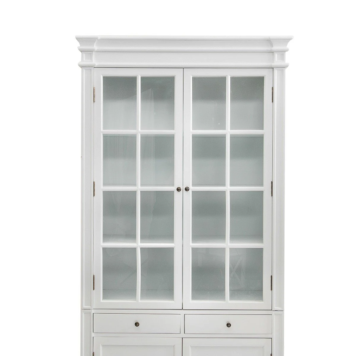 Hamptons Coastal 2 Glass Door Display Cabinet Bookcase - Image 11