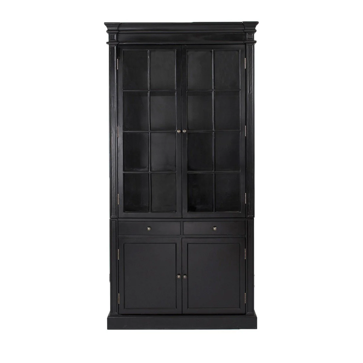 Hamptons Coastal 2 Glass Door Display Cabinet Bookcase - Image 18