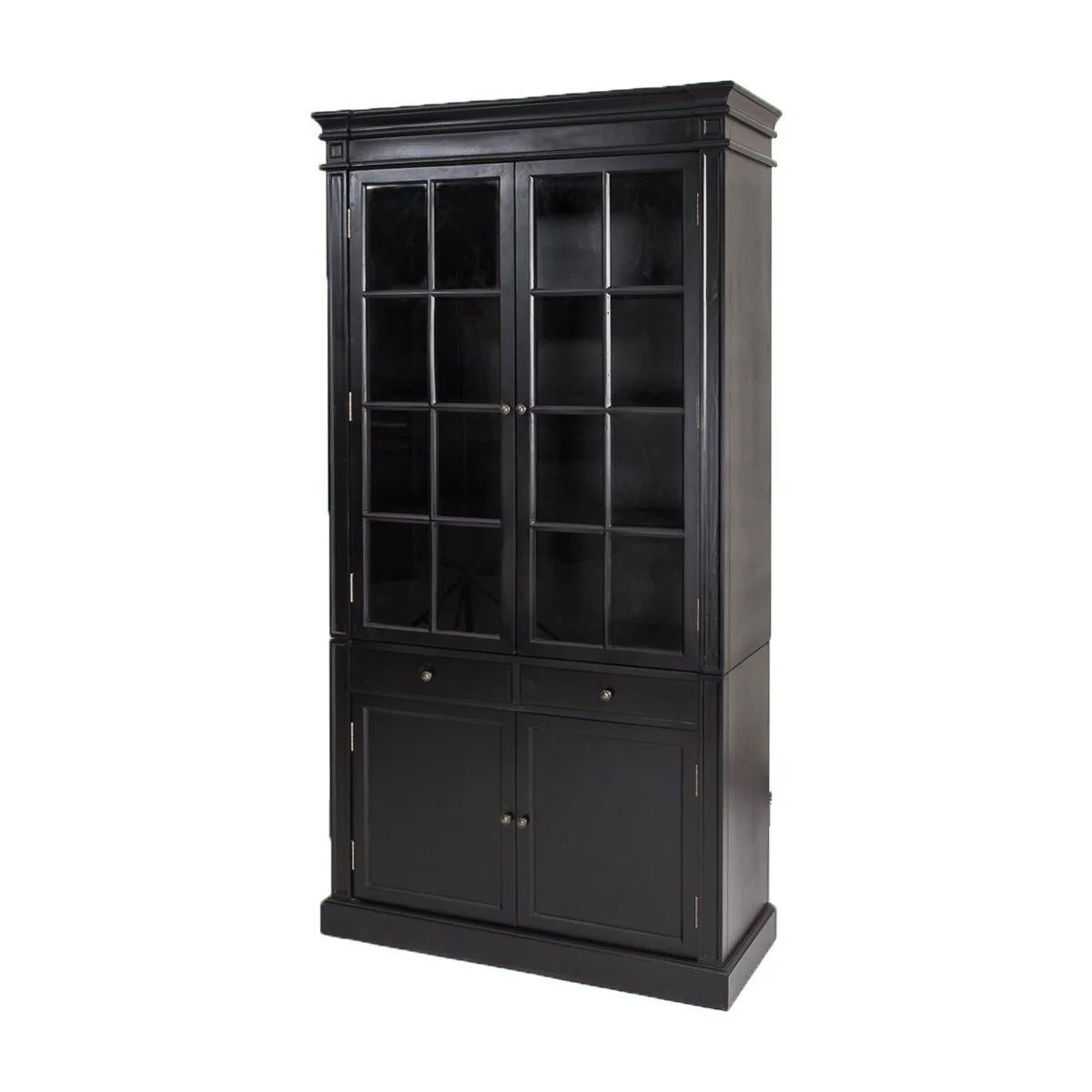 Hamptons Coastal 2 Glass Door Display Cabinet Bookcase - Image 19