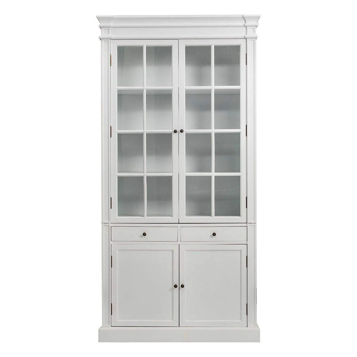 Hamptons Coastal 2 Glass Door Display Cabinet Bookcase - Image 2
