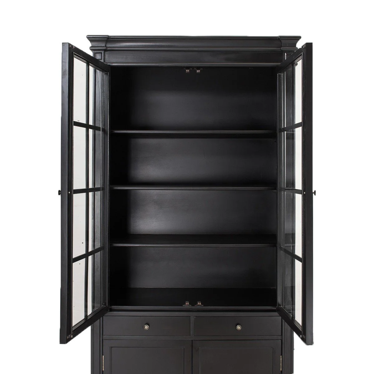 Hamptons Coastal 2 Glass Door Display Cabinet Bookcase - Image 20