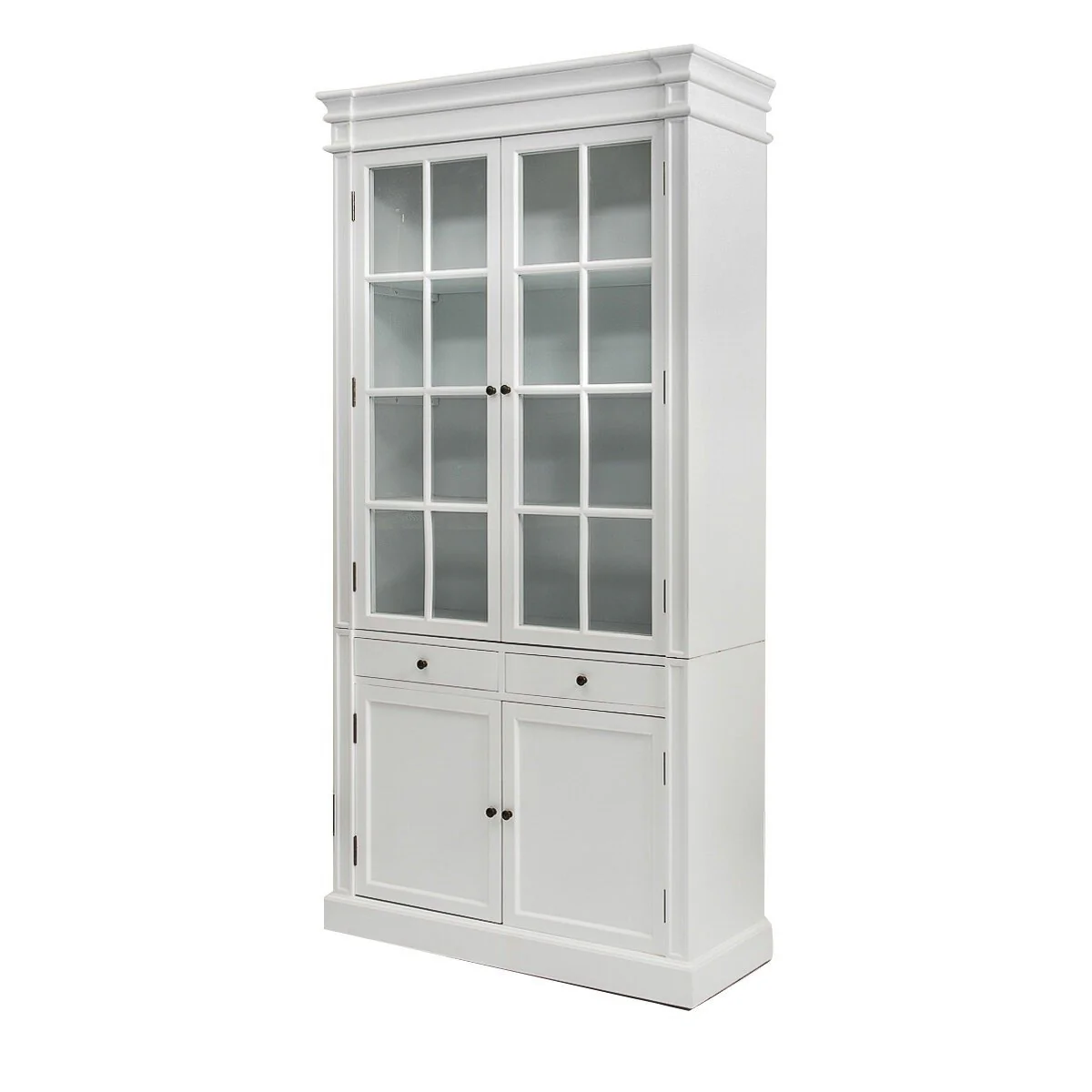 Hamptons Coastal 2 Glass Door Display Cabinet Bookcase - Image 3
