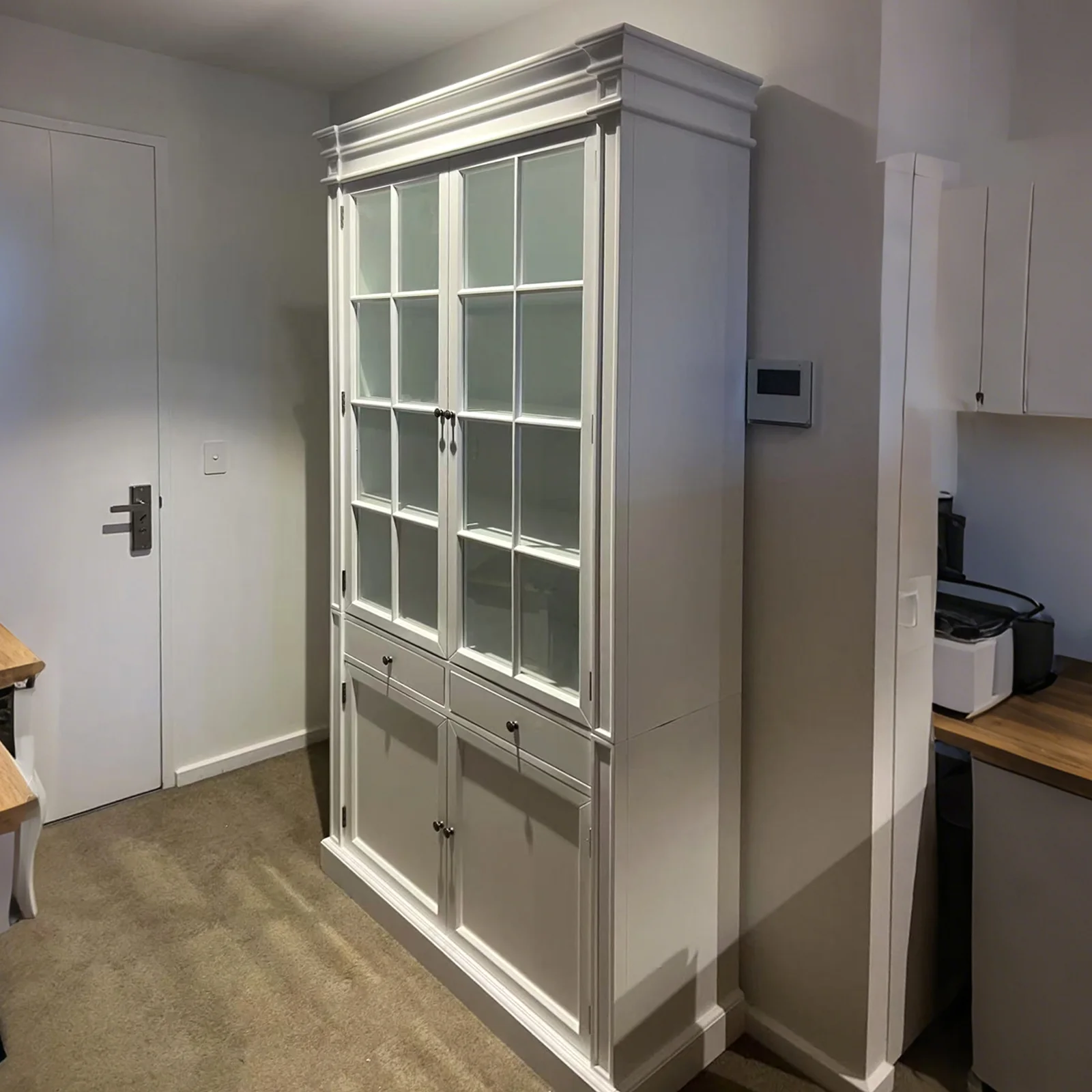 Hamptons Coastal 2 Glass Door Display Cabinet Bookcase - Image 30