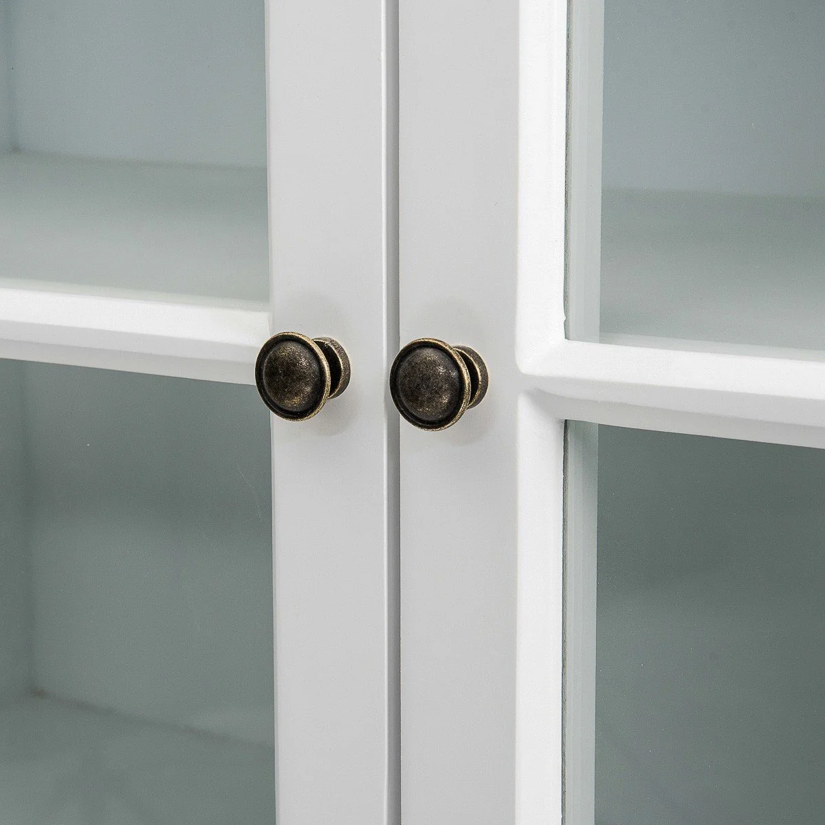 Hamptons Coastal 2 Glass Door Display Cabinet Bookcase - Image 9