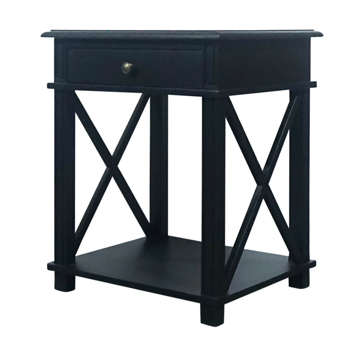 Hamptons Coastal Cross 1 Drawer Bedside Table - Image 16