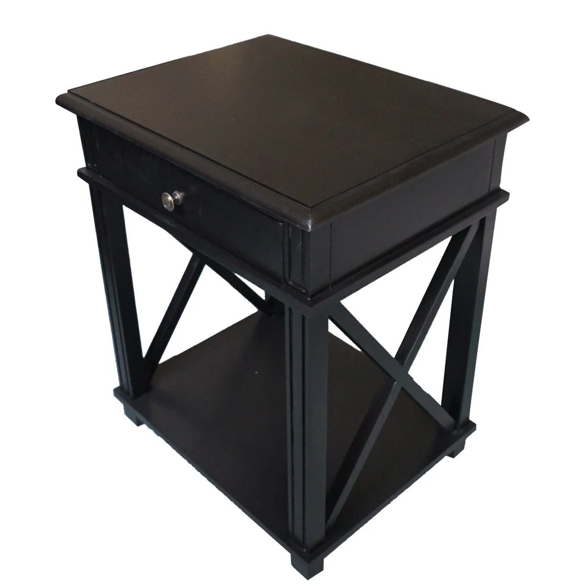 Hamptons Coastal Cross 1 Drawer Bedside Table - Image 18