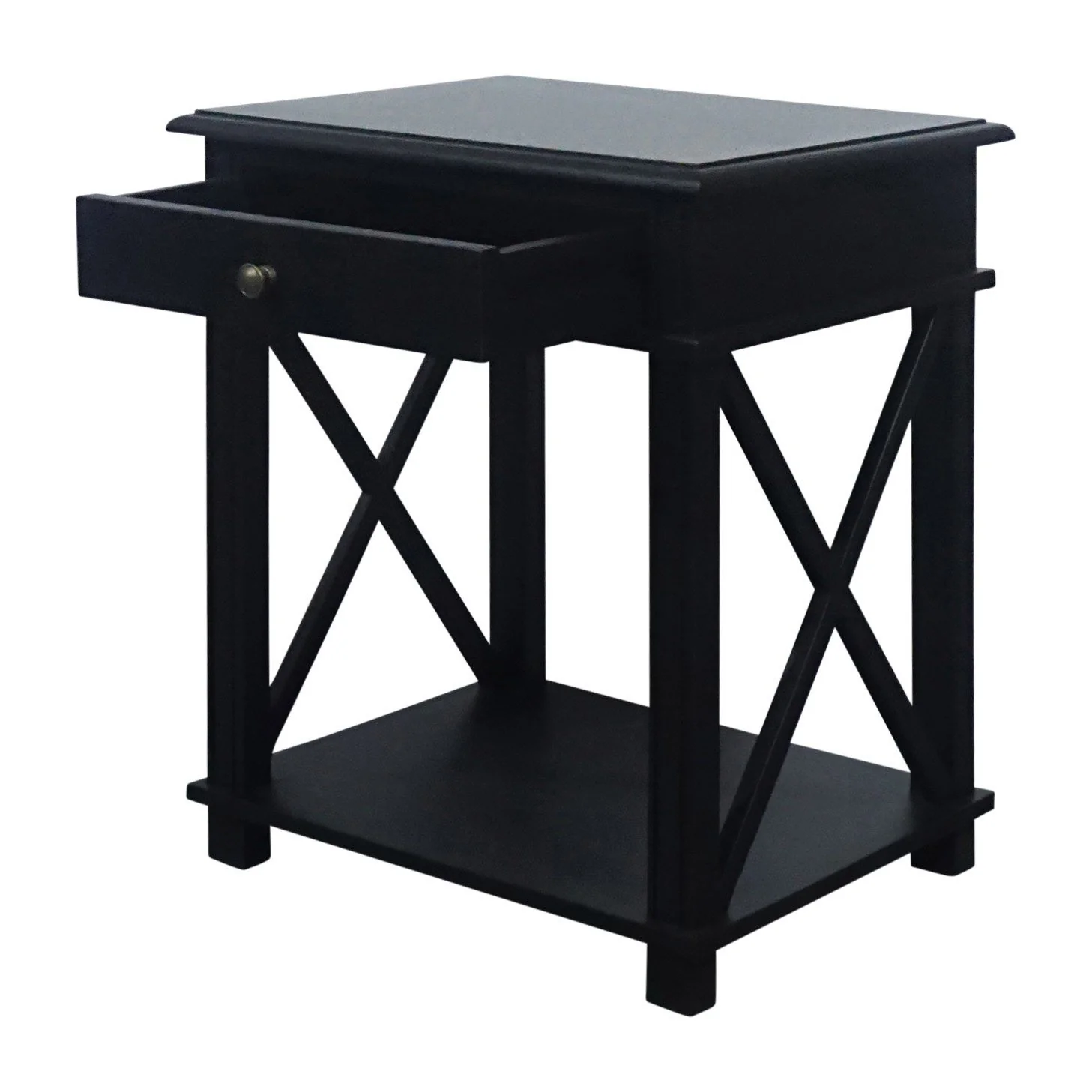 Hamptons Coastal Cross 1 Drawer Bedside Table - Image 20