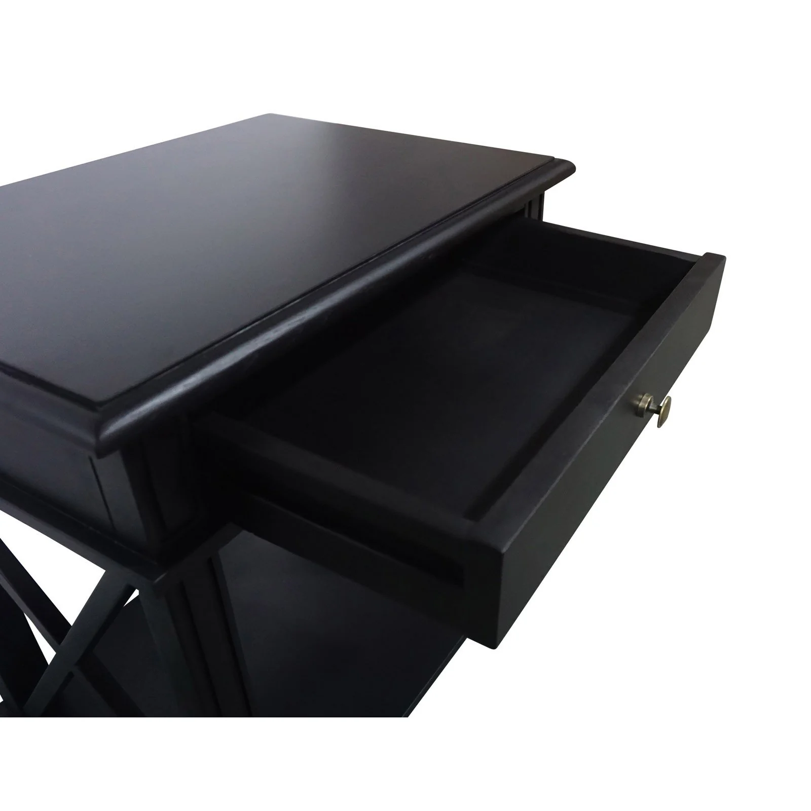 Hamptons Coastal Cross 1 Drawer Bedside Table - Image 21