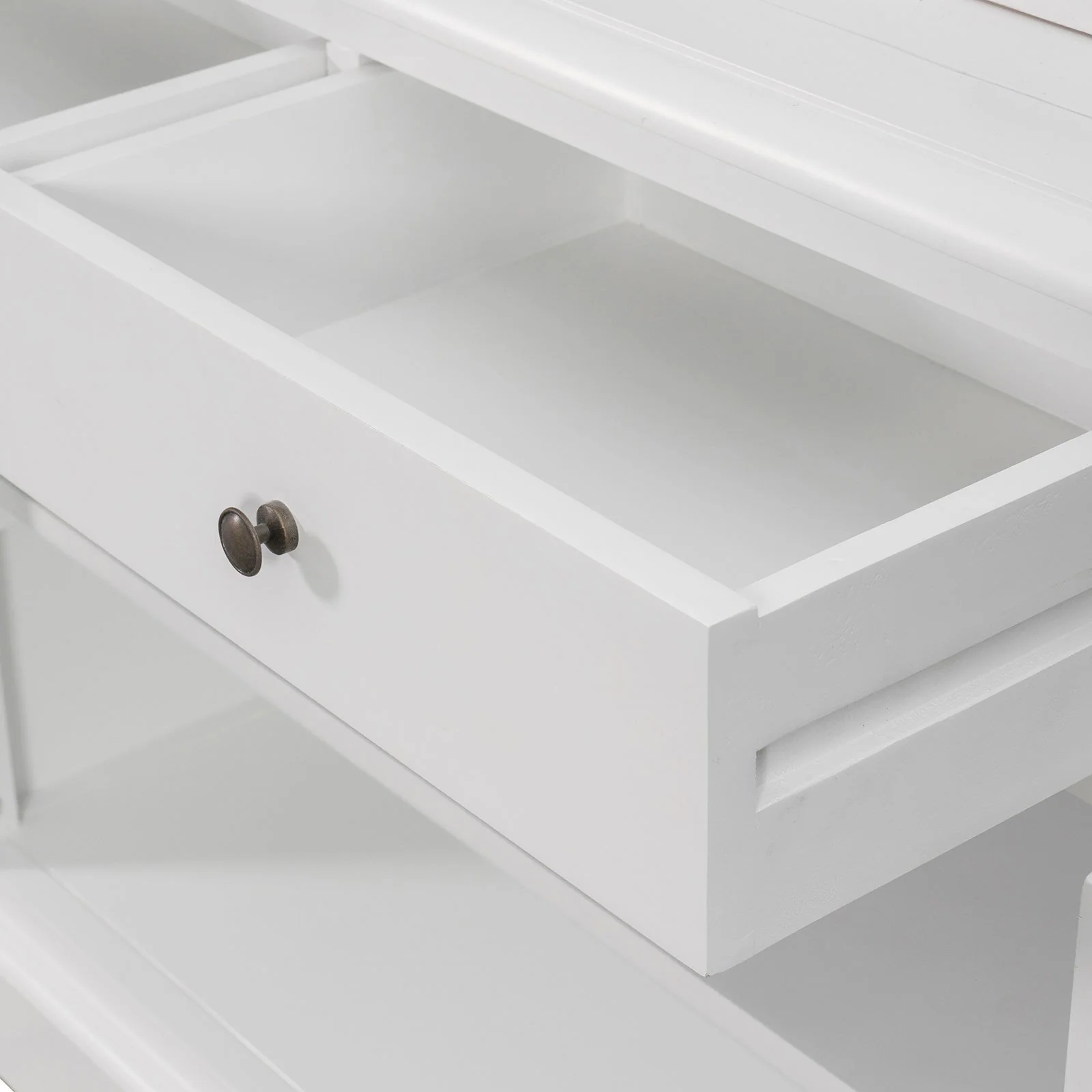 Hamptons Halifax 3 Glass Door Hutch Display Buffet Cabinet Bookcase Cupboard - Image 18