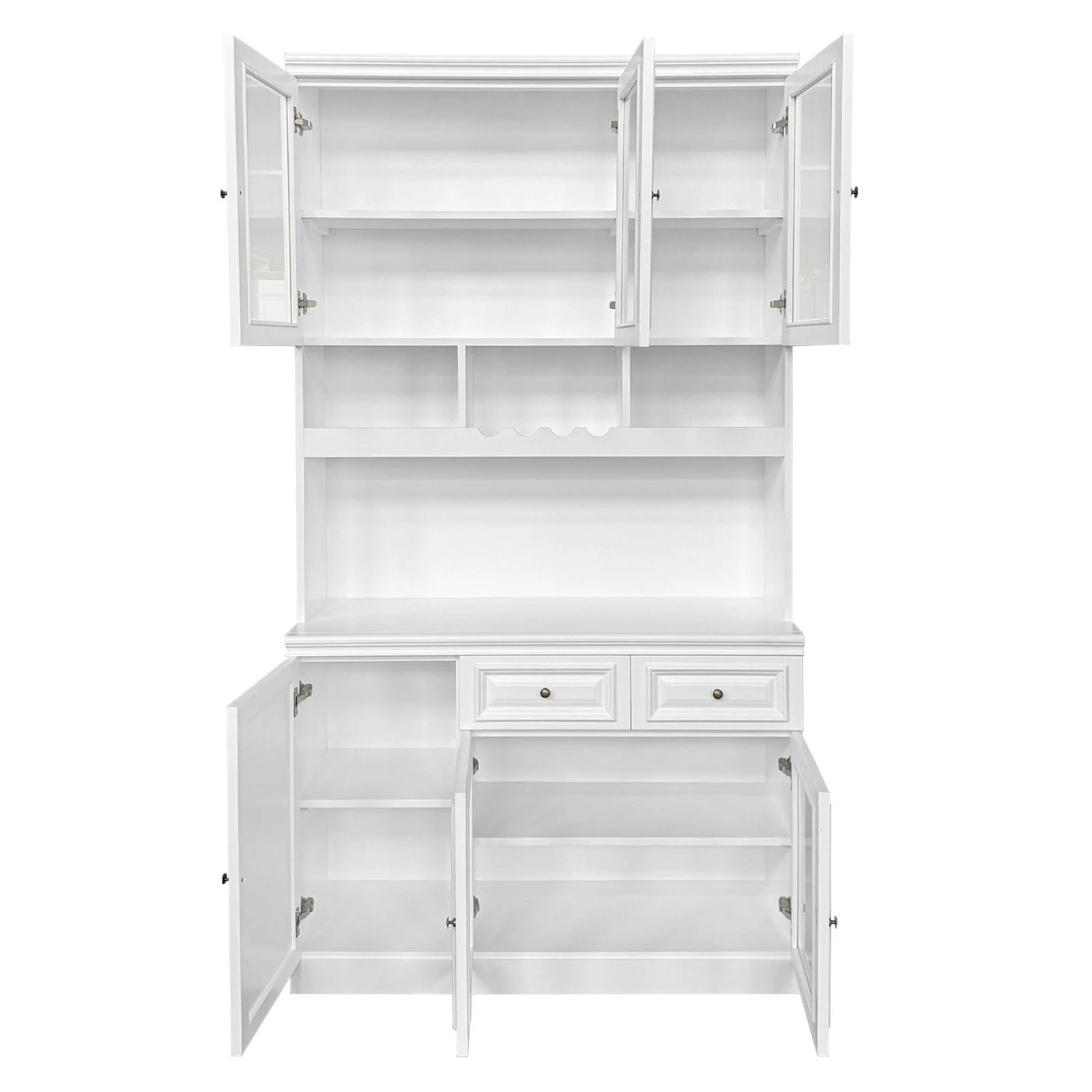 Hamptons Halifax Kitchen Pantry Glass Display Buffet and Wine Cabinet - Image 6