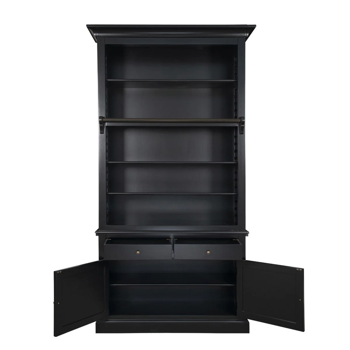 Hamptons Halifax Open Extendable Bookcase with Ladder 250-368cm - Image 19