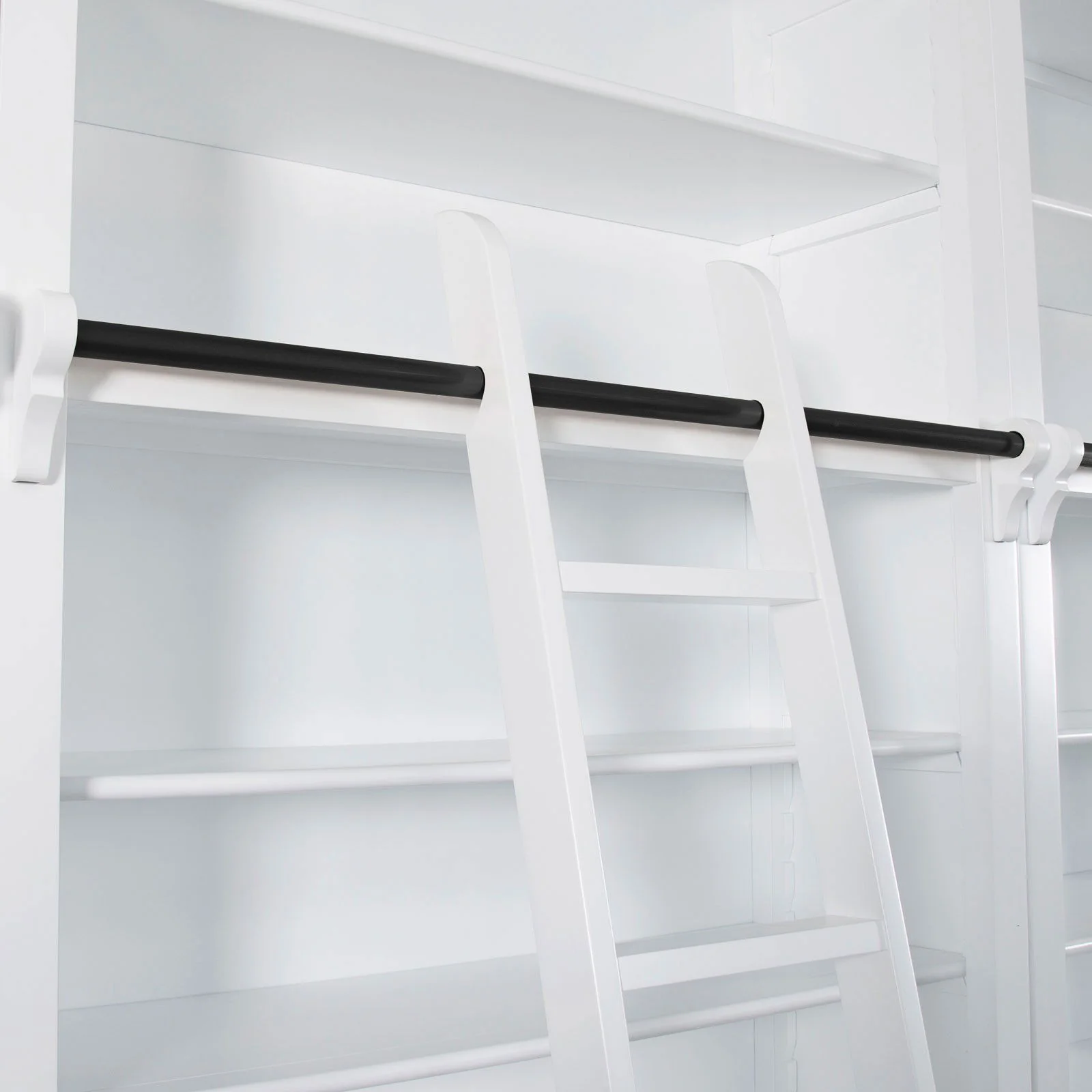 Hamptons Halifax Open Extendable Bookcase with Ladder 250-368cm - Image 40