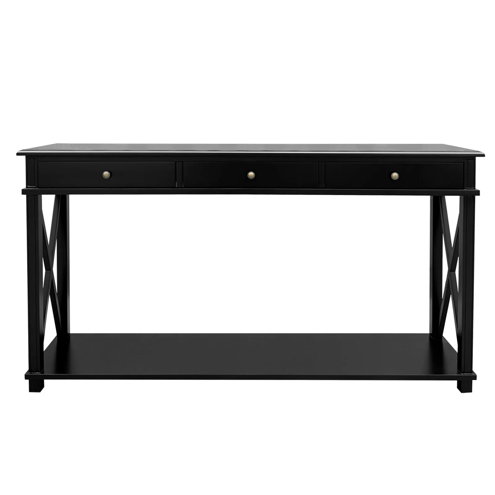 Hamptons Halifax Side Cross 3 Drawer Console Hall Table - Image 16