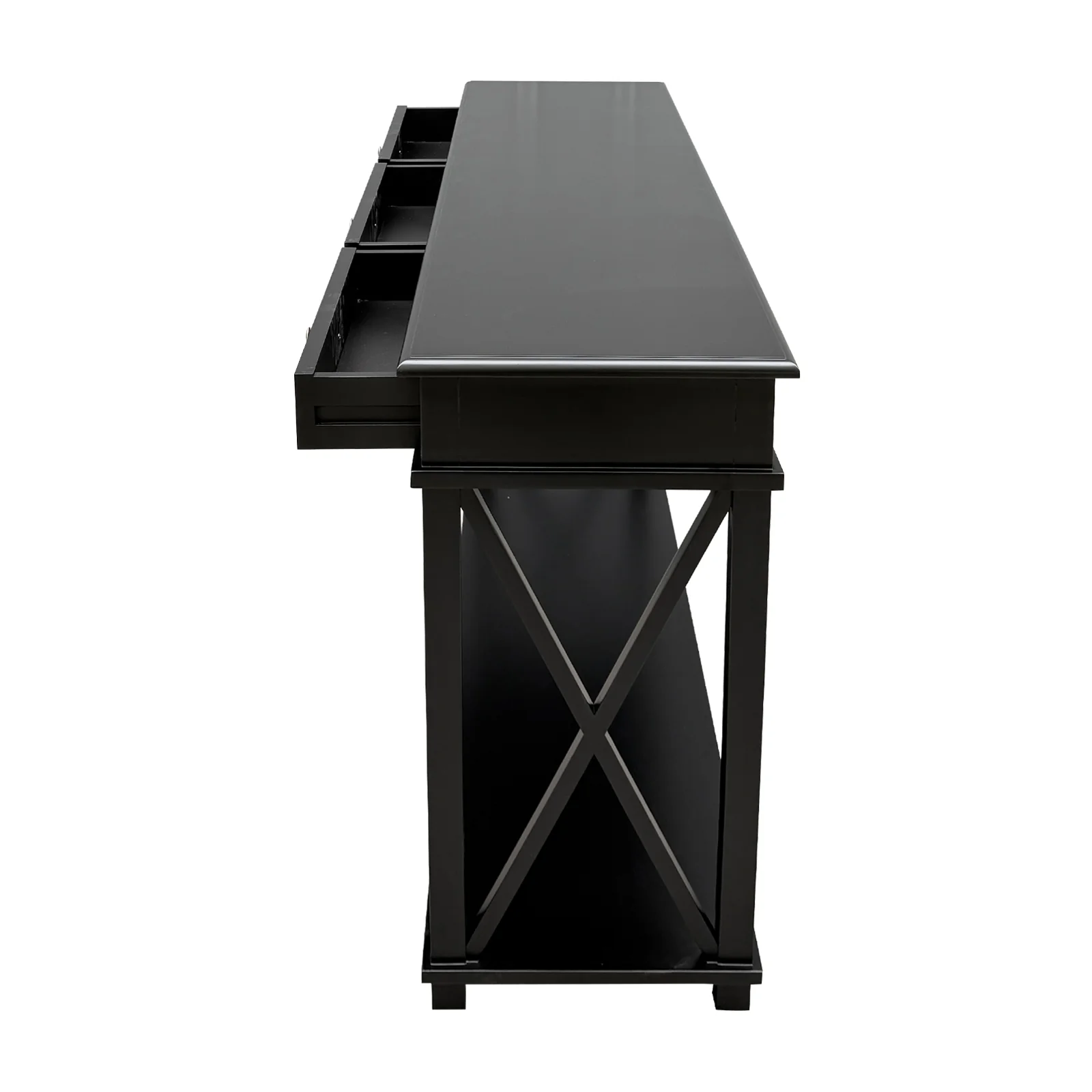 Hamptons Halifax Side Cross 3 Drawer Console Hall Table - Image 19