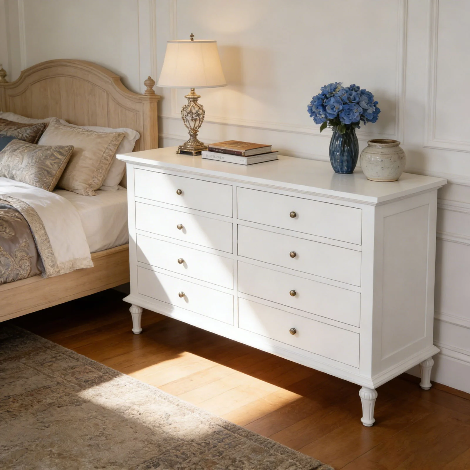 Hamptons Heritage 8-Drawer Tallboy Dresser