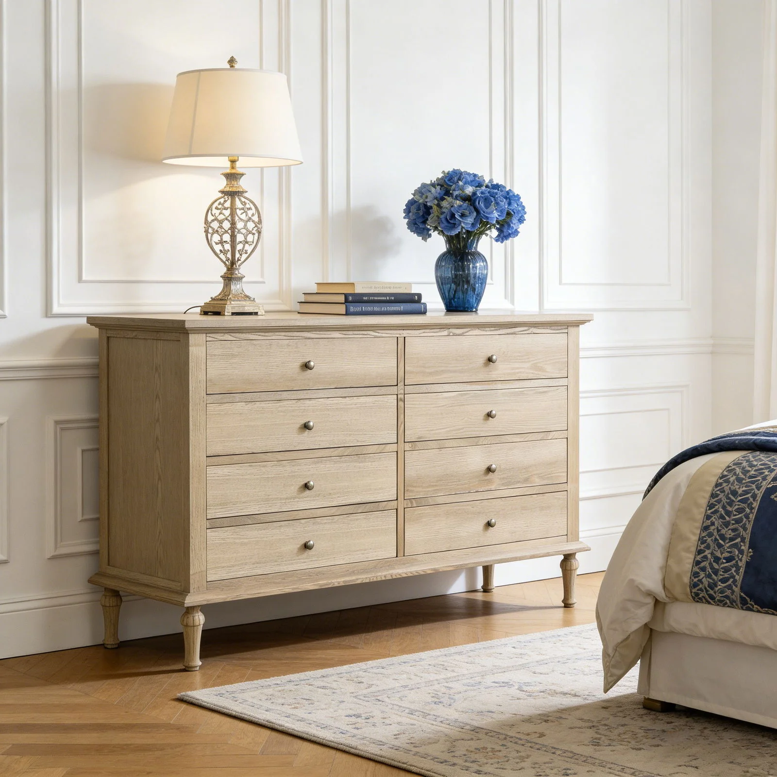 Hamptons Heritage 8-Drawer Tallboy Dresser - Image 32