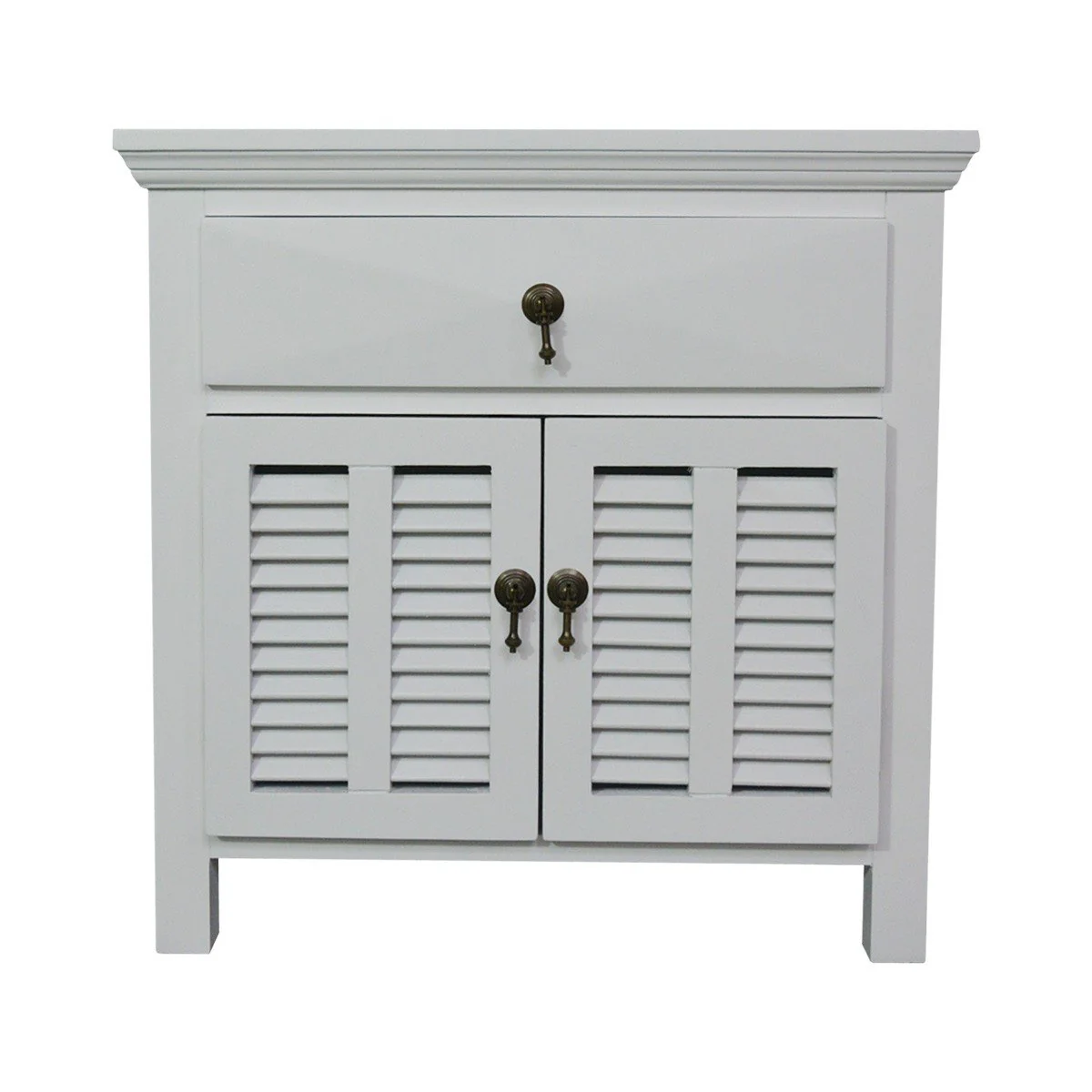 Hamptons Louvre 1 Drawer Bedside Table
