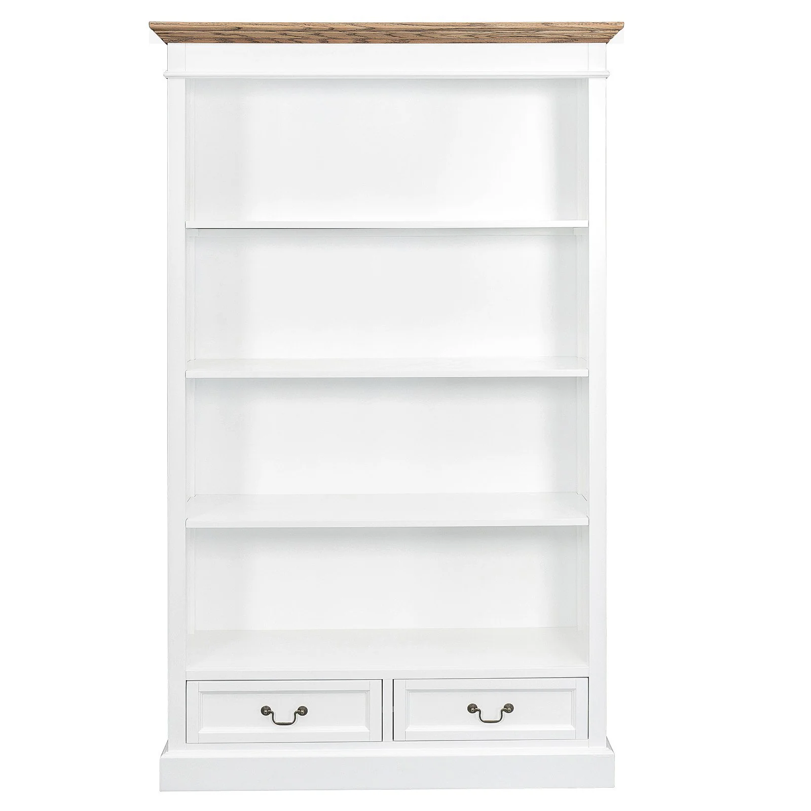 Hamptons Sorrento 2 Drawer Open Library Bookcase - Image 4