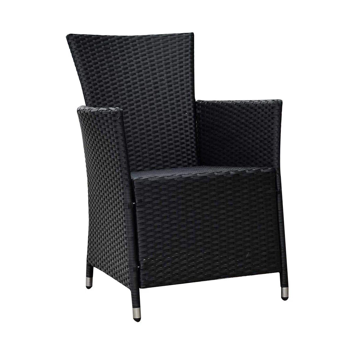 Malibu Set of 2 Outdoor Dining Chairs Furniture Rattan Steel Frame - Image 3