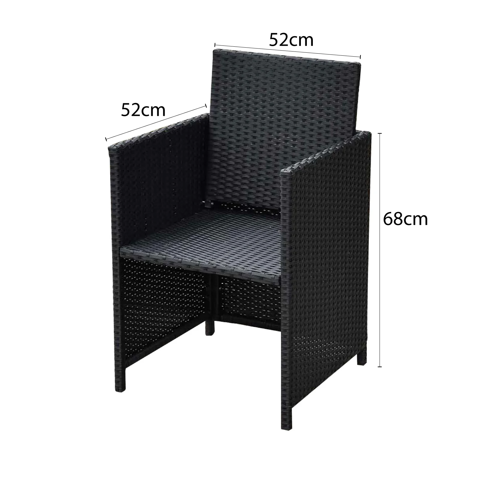 Outdoor Living Havana Wicker Rattan Dining Chair with cushion - Image 11